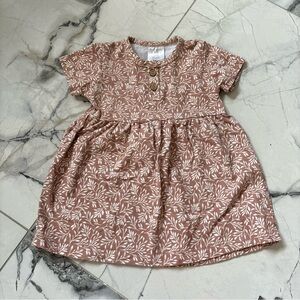 Floral Brown Kids Dress